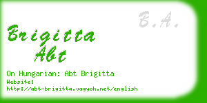 brigitta abt business card